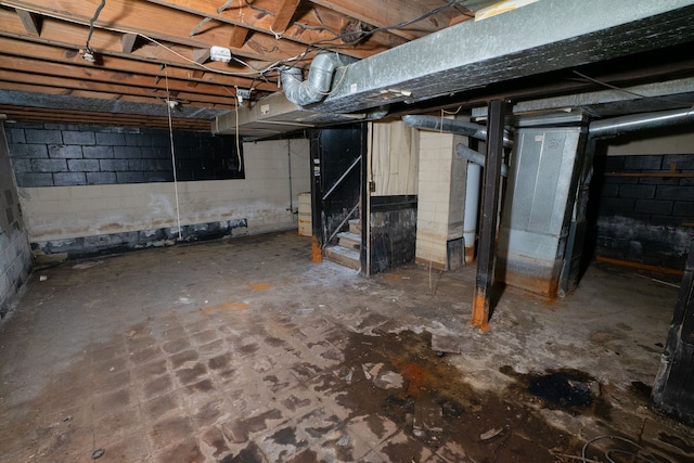 view of basement