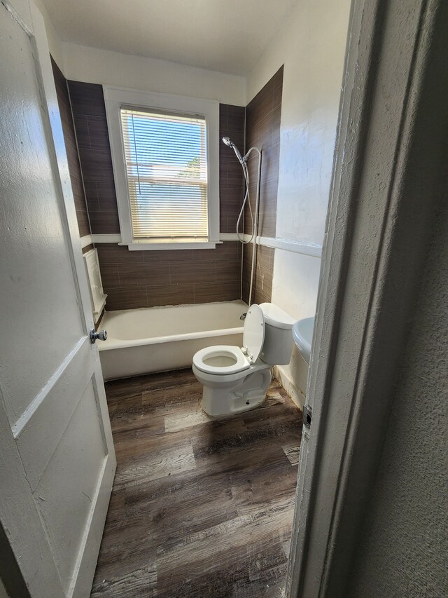 9369 Genessee, Detroit, MI 48206 - bathroom with toilet and wood finished floors