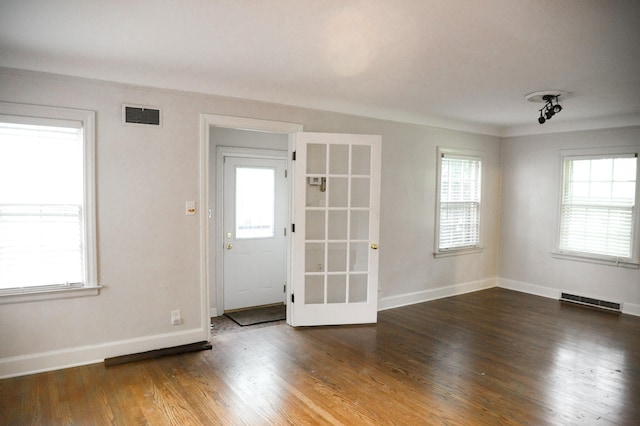 entryway featuring dark hardwood / wood-style floors