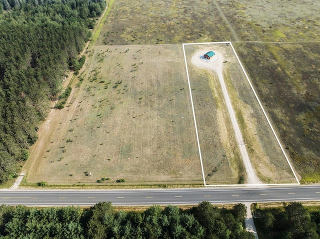 2835 Walton Rd, Kingsley, MI 49649 - aerial view of property and surrounding area with property boundaries highlighted