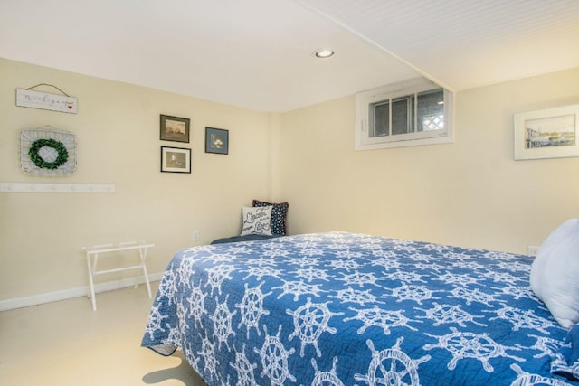 5925 Jagger Rd, Ludington, MI 49431 - carpeted bedroom with baseboards and recessed lighting