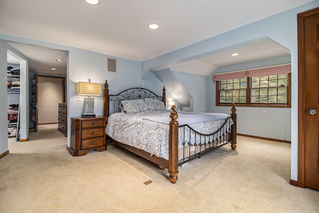 5925 Jagger Rd, Ludington, MI 49431 - bedroom with light carpet and recessed lighting