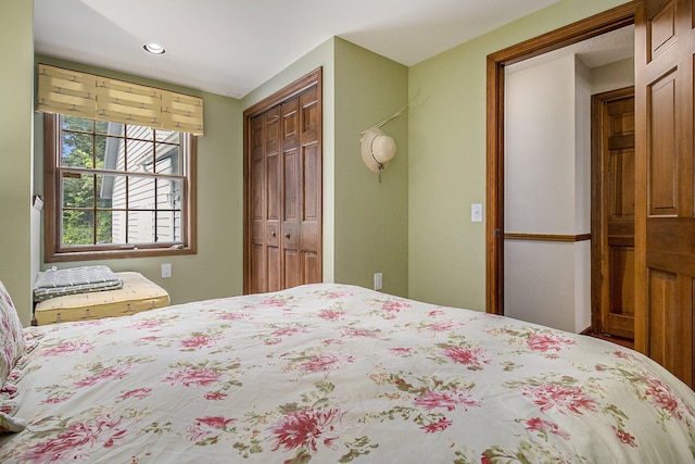 5925 Jagger Rd, Ludington, MI 49431 - bedroom with a closet and recessed lighting