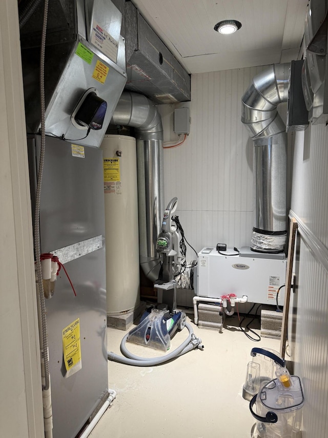 5925 Jagger Rd, Ludington, MI 49431 - utility room with heating unit