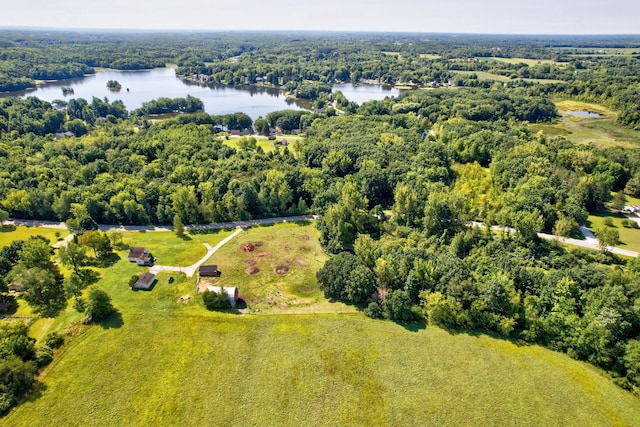 3150 Swaffer Rd, Millington, MI 48746 - drone / aerial view of a nearby body of water and a heavily wooded area