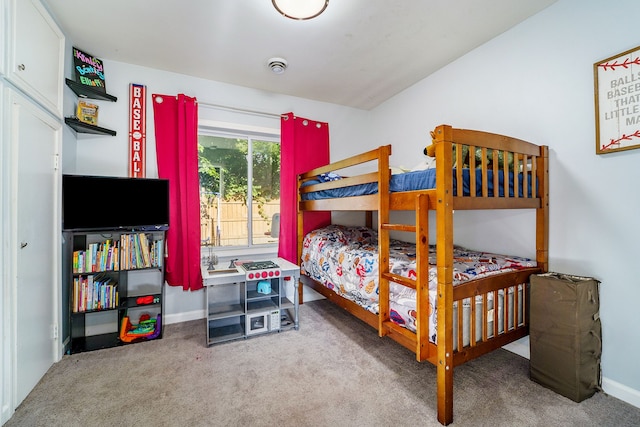 view of carpeted bedroom