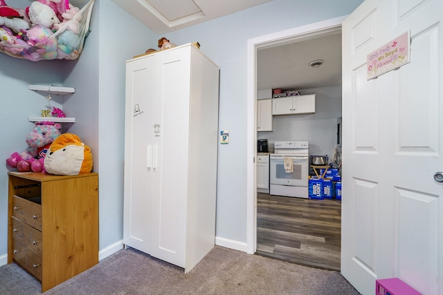 interior space featuring dark hardwood / wood-style flooring