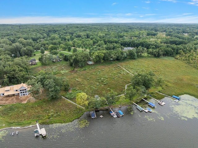 12120 Shaffer Rd, Davisburg, MI 48350 - aerial overview of property's location featuring a large body of water and a heavily wooded area