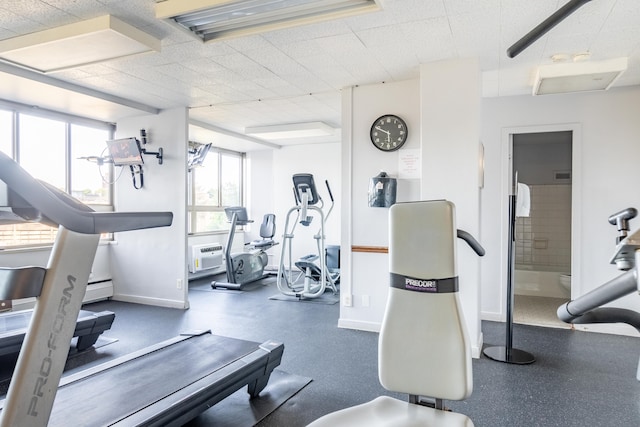gym with baseboards