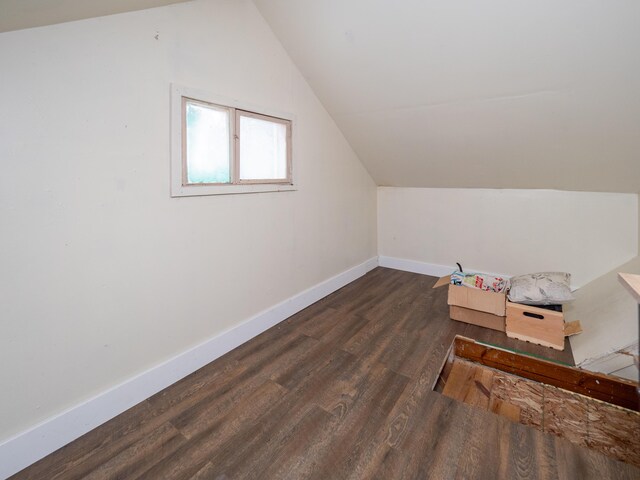 935 Osborne St, Kalamazoo, MI 49001 - additional living space with wood finished floors, baseboards, and lofted ceiling