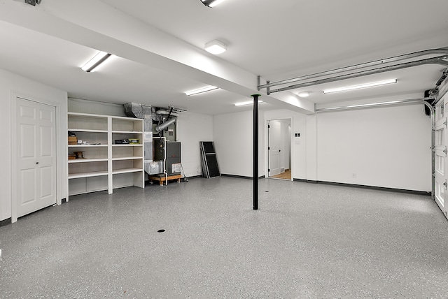 view of finished basement