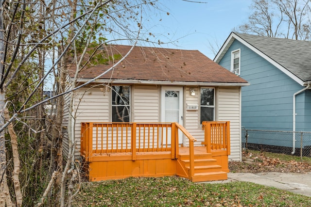 view of front of home