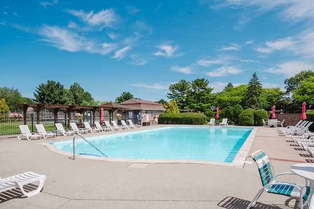 view of pool with a patio