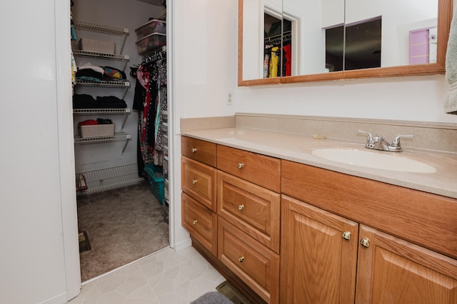 bathroom with vanity