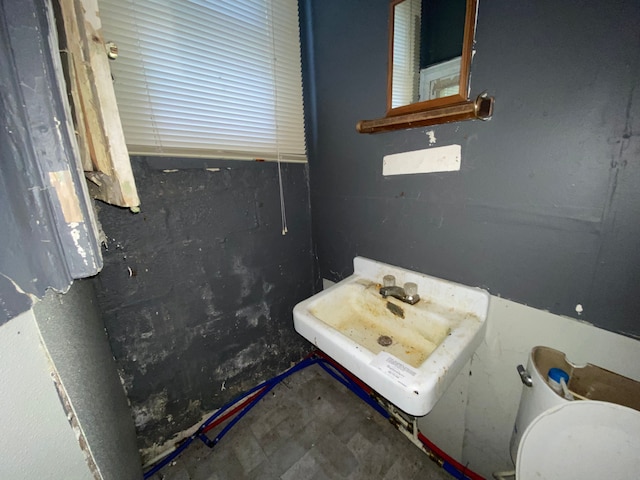 bathroom with sink and toilet