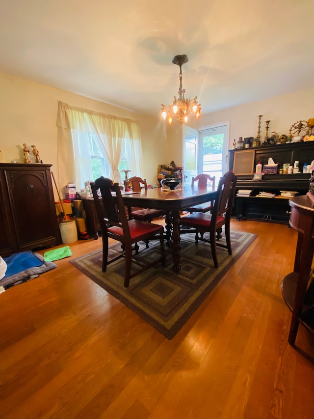 102 Jean St, Yale, MI 48097 - dining space featuring a chandelier and wood finished floors