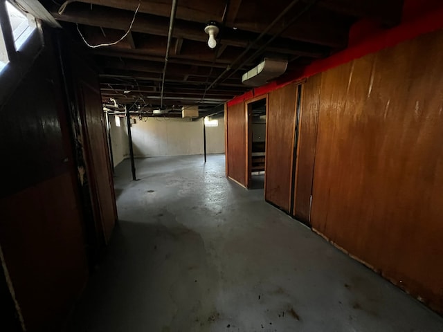 view of basement