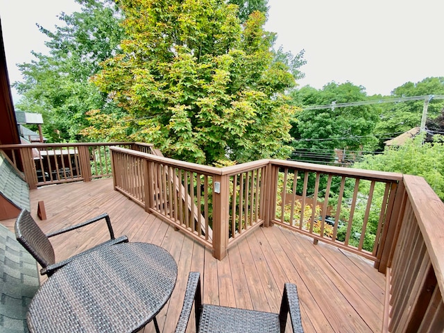 view of wooden deck