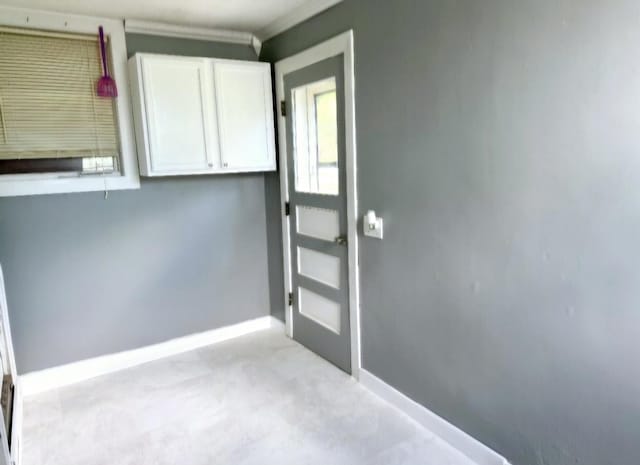 6513 Kruger Rd, Three Oaks, MI 49128 - entryway featuring baseboards and light colored carpet