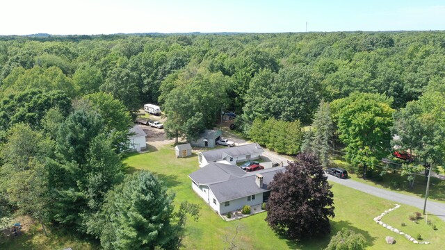 2717 N Sherman Rd, Ludington, MI 49431 - aerial view of a heavily wooded area