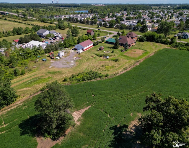 drone / aerial view featuring a rural view