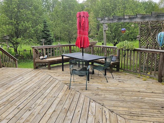 view of wooden terrace