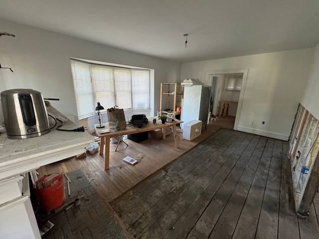 interior space featuring dark hardwood / wood-style floors