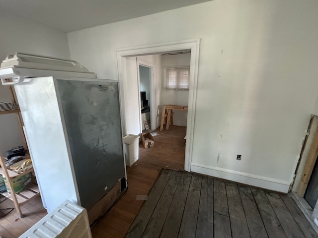 interior space featuring dark wood-type flooring