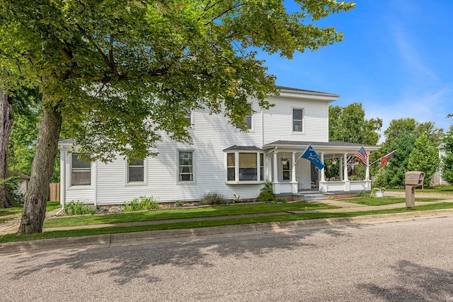 view of front of property with covered porch