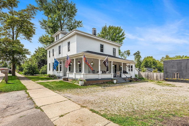 view of front of home featuring a porch