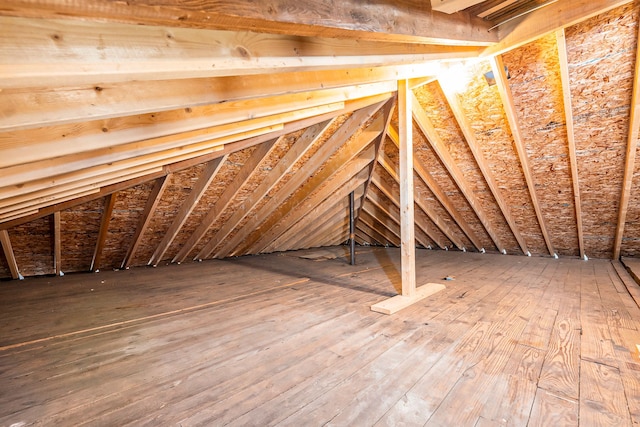 view of attic