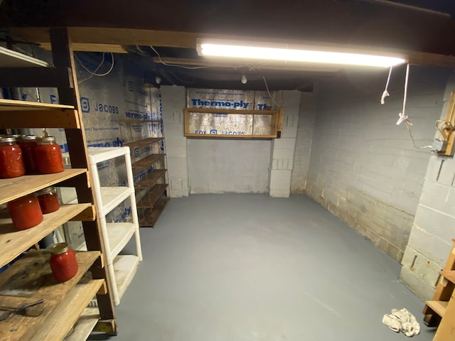 view of basement