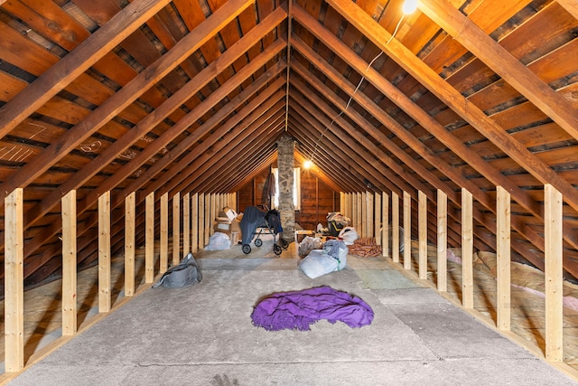 view of attic