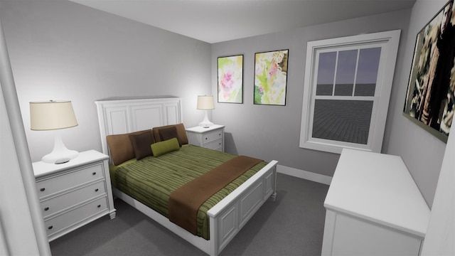 1361 W Canfield St, Detroit, MI 48208 - bedroom featuring dark carpet and baseboards