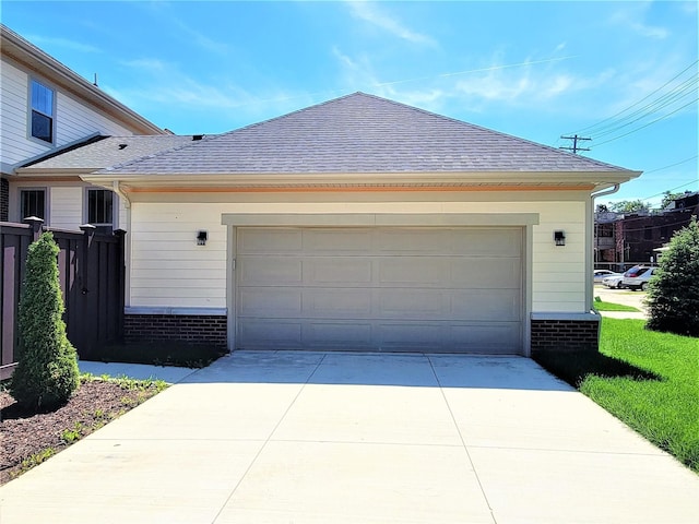 view of home's exterior featuring a garage