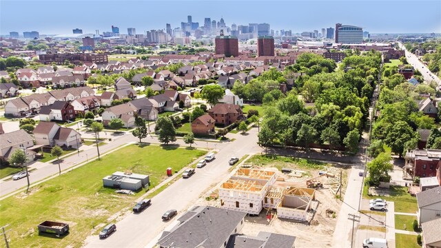 1361 W Canfield St, Detroit, MI 48208 - drone / aerial view of skyline