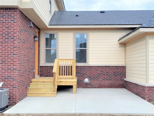 view of patio / terrace featuring central air condition unit