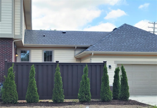 view of home's exterior featuring a garage