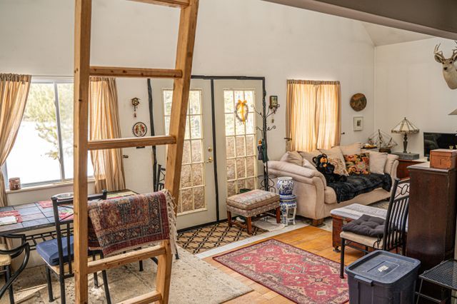 living area featuring french doors