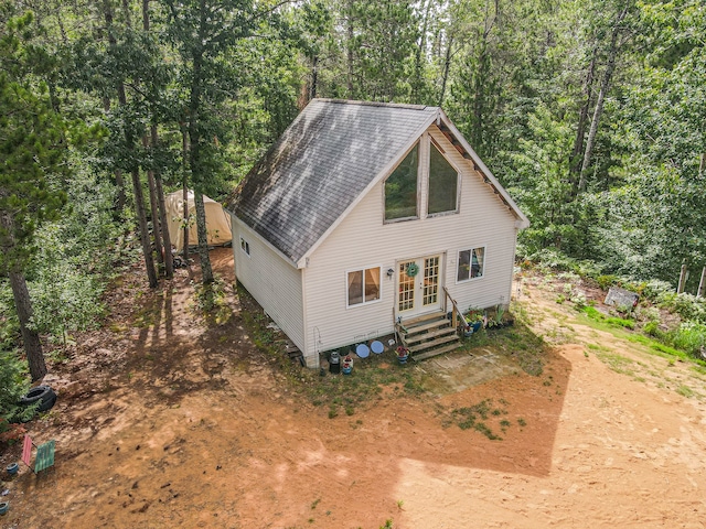 view of front property with french doors