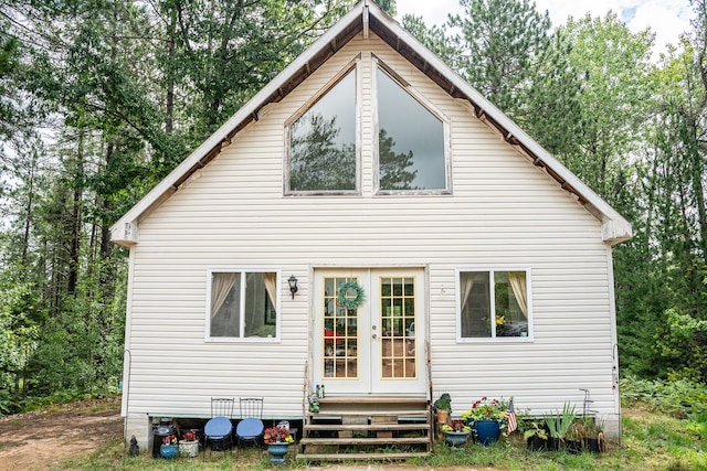 rear view of house with french doors