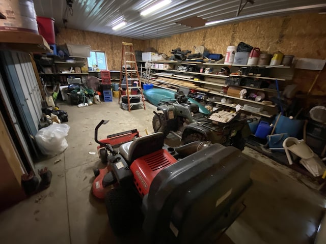 view of storage area