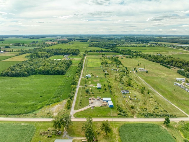 drone / aerial view featuring a rural view