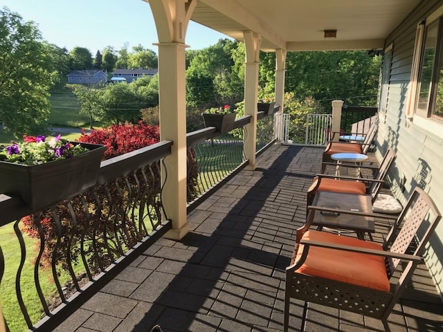 exterior space with covered porch