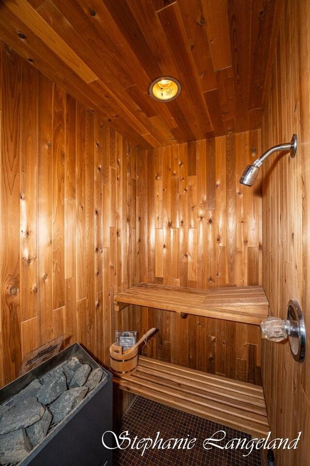 7300 Packer Dr NE, Belmont, MI 49306 - relaxing sauna / steam room with wood ceiling and wooden walls