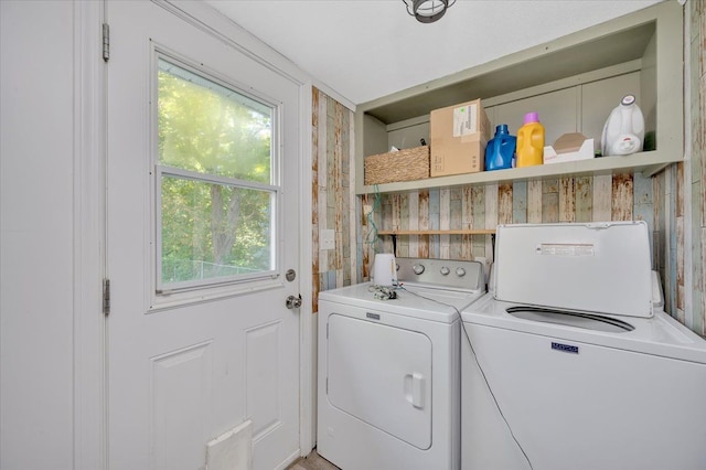 laundry area featuring washing machine and dryer