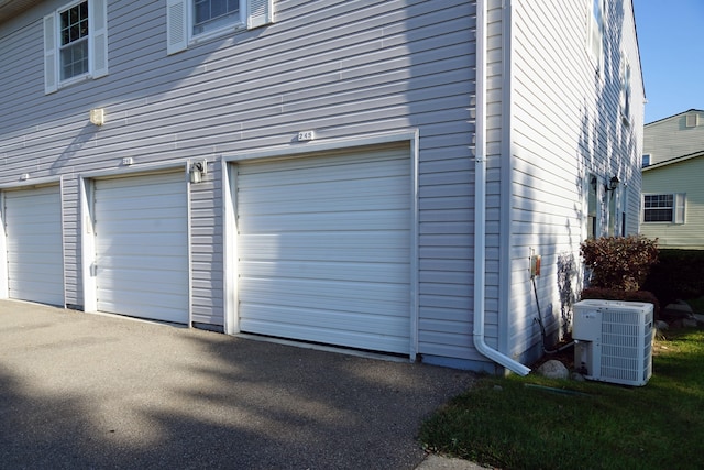 garage with cooling unit