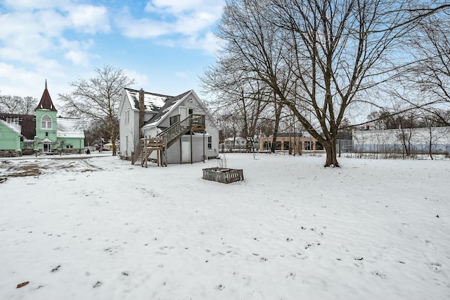 view of snowy yard