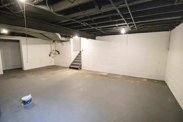 view of basement