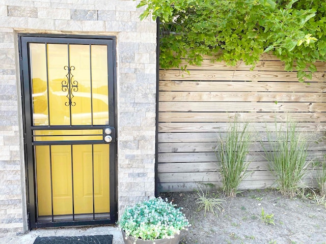 view of doorway to property